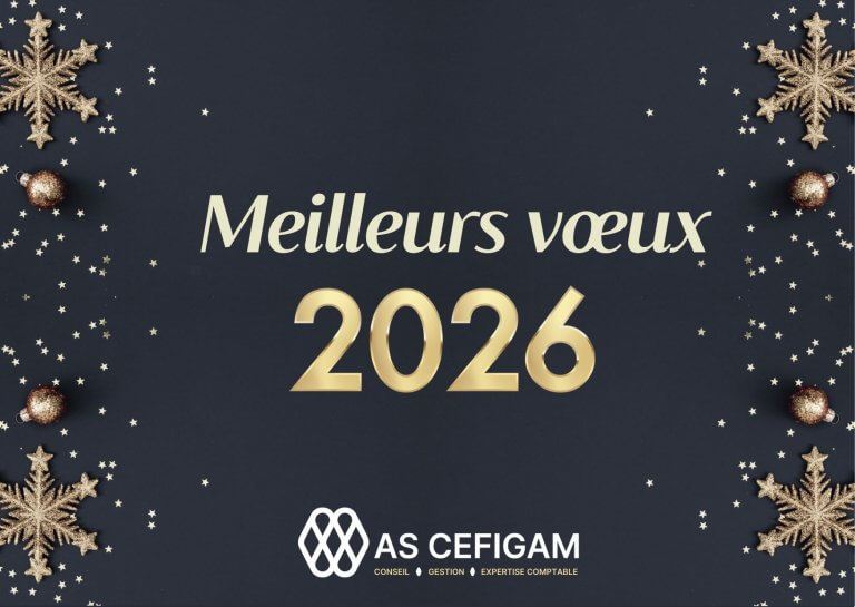 En tete demail Message Meilleurs Voeux 2026 Classique Illustre Bleu Dore Carte postale A6 paysage